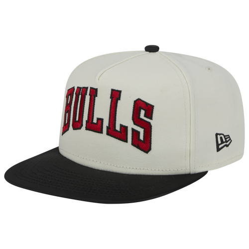 

New Era Mens New Era Bulls A Frame Satin Snapback - Mens White/Black Size One Size