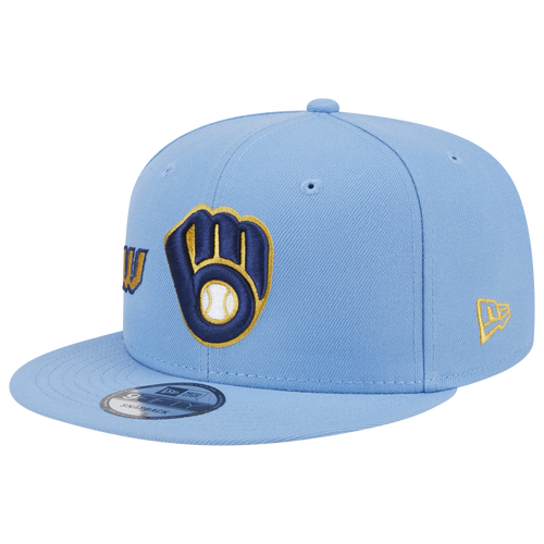 Shop New Era Mens Milwaukee Brewers  Brewers City Connect 22 Snapback In Poweder Blue