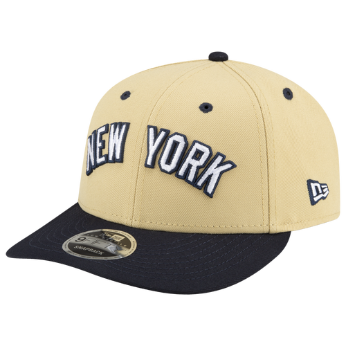 ADULT - New Era Yankees Felt 9FIFTY Cap - Tan/Navy