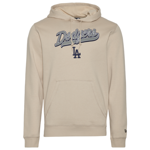 Shop New Era Mens  Dodgers Hooded Pullover In Tan/tan