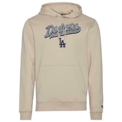 New Era Mens  Dodgers Hooded Pullover In Neutral