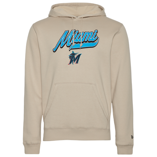 

New Era Mens New Era Marlins Hooded Pullover - Mens Tan/Tan Size XL