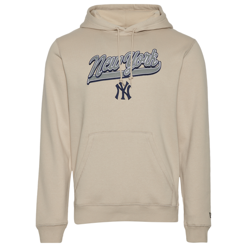 

New Era Mens New Era Yankees Pullover Hoodie - Mens Beige Size S