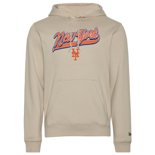 Shop New Era Mens  Mets Hooded Pullover In Tan/tan