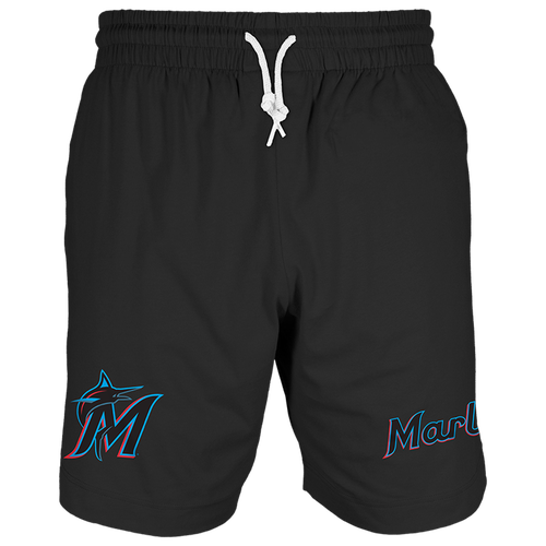 

New Era Mens New Era Marlins 7" Fitted OTC Shorts - Mens Black/Black Size 3XL