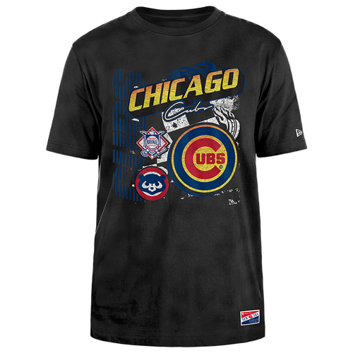 

New Era Mens New Era Cubs Fitted Short Sleeve T-Shirt - Mens Black/Black Size L