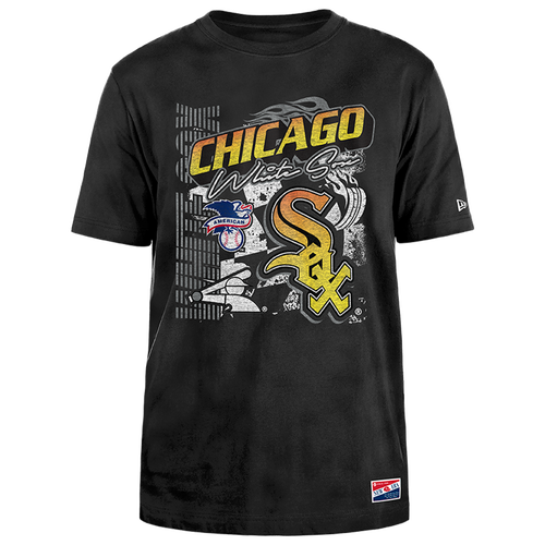 

New Era Mens New Era White Sox Fitted Short Sleeve T-Shirt - Mens Black/Black Size S