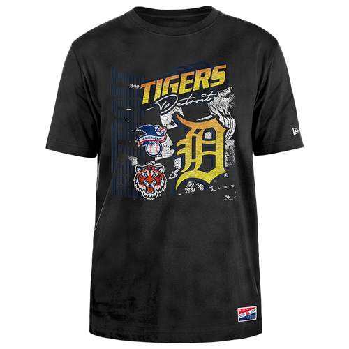 

New Era Mens New Era Tigers Fitted Short Sleeve T-Shirt - Mens Black/Black Size XXL