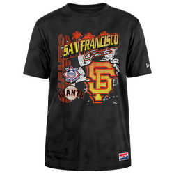 Men's - New Era Giants Fitted Short Sleeve T-Shirt - Black/Black