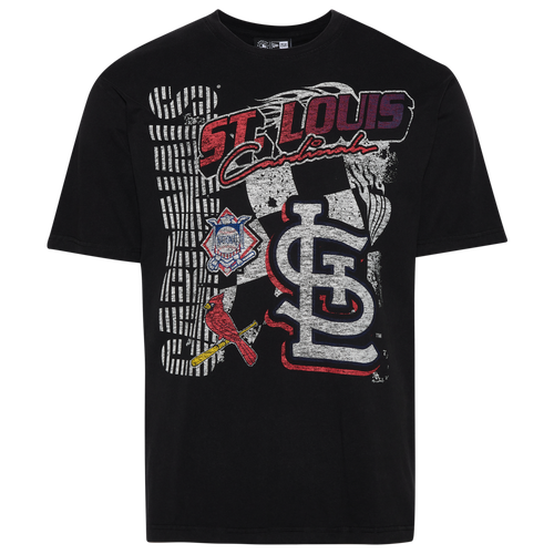 

New Era Mens New Era Cardinals Fitted Short Sleeve T-Shirt - Mens Black/Black Size M