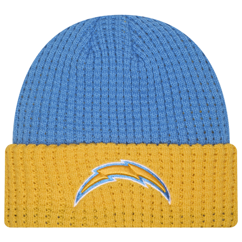 New Era Los Angeles Chargers  Chargers Waffled Knit Hat In Yellow/blue