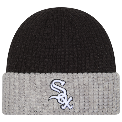 

New Era Chicago White Sox New Era White Sox Waffled Knit Hat - Adult Gray/Black/White Size One Size