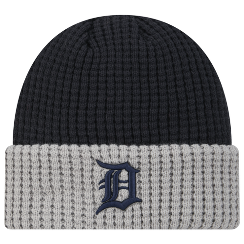 

New Era Detroit Tigers New Era Tigers Waffled Knit Hat - Adult Navy/Grey Size One Size