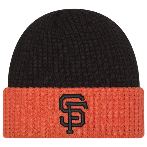 

New Era San Francisco Giants New Era Giants Waffled Knit Hat - Adult Black/Orange Size One Size