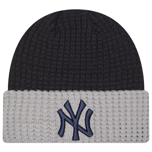 

New Era New York Yankees New Era Yankees Waffled Knit Hat - Adult Navy/Gray Size One Size