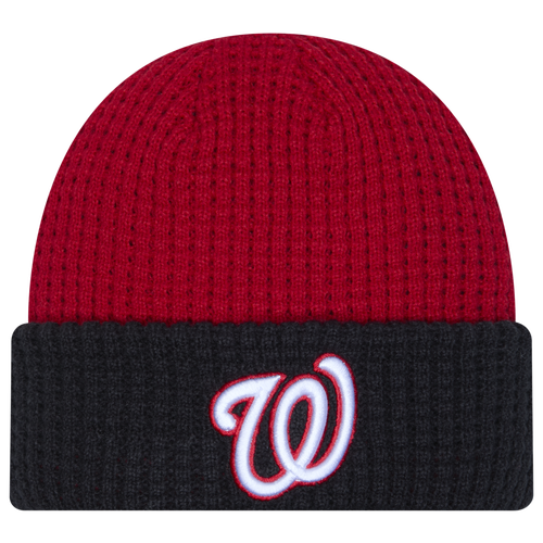 

New Era Washington Nationals New Era Nationals Waffled Knit Hat - Adult Red/White Size One Size