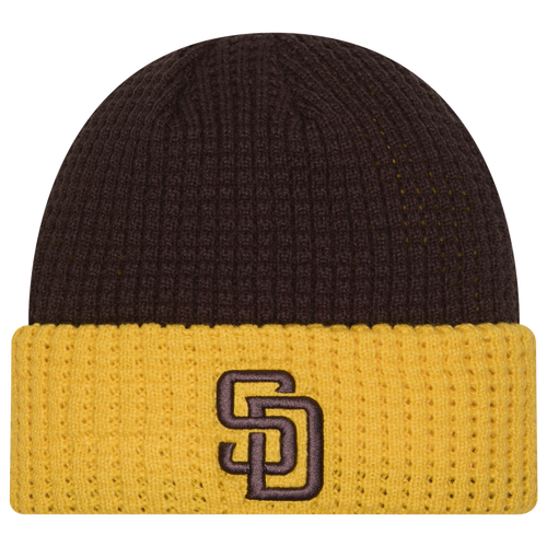 

New Era San Diego Padres New Era Padres Waffled Knit Hat - Adult Brown/White/Yellow Size One Size