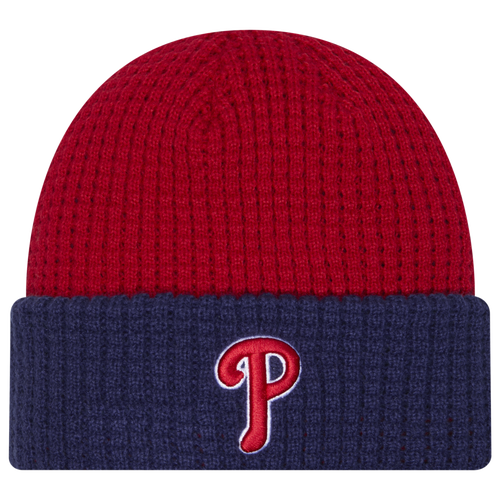 

New Era Philadelphia Phillies New Era Phillies Waffled Knit Hat - Adult Red/Navy Size One Size