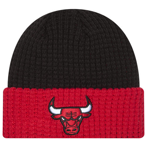 New Era Chicago Bulls  Bulls Waffled Knit Hat In Red/black