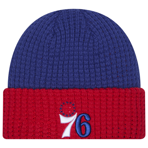 New Era Philadelphia 76ers  76ers Waffled Knit Hat In White/red/blue