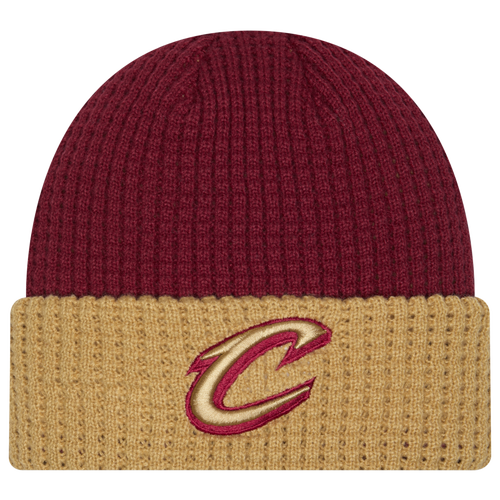 New Era Cleveland Cavaliers  Cavaliers Waffled Knit Hat In Wine/gold