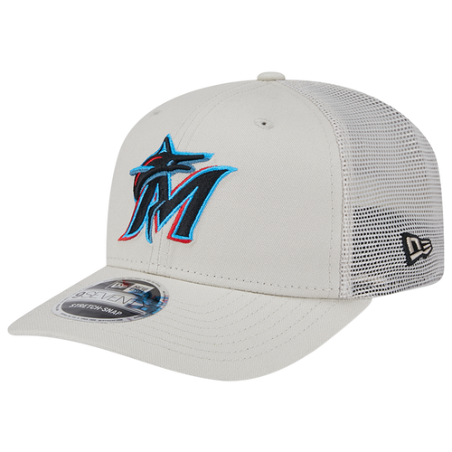 

New Era Miami Marlins New Era Marlins Perf 970 Adjustable Cap - Adult Khaki/White Size One Size