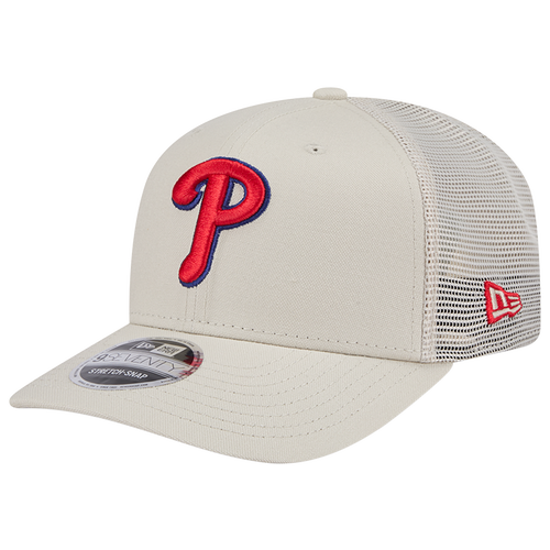 New Era Philadelphia Phillies  Phillies Perf 970 Adjustable Cap In Khaki/white