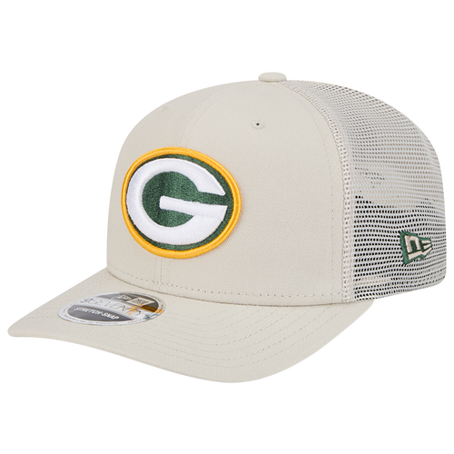 New Era Green Bay Packers  Packers Perf 970 Adjustable Cap In Khaki/white
