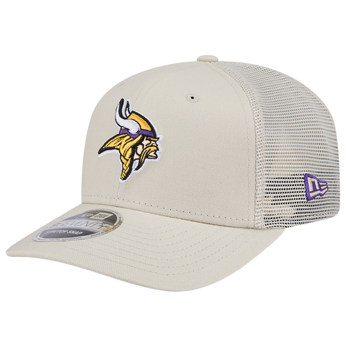 New Era Minnesota Vikings  Vikings Perf 970 Adjustable Cap In White/khaki