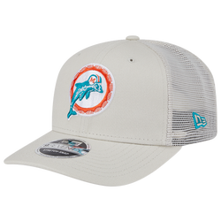 Adult - New Era Dolphins Perf 970 Adjustable Cap - Khaki/White