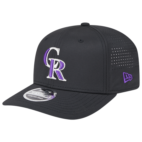 

New Era Colorado Rockies New Era Rockies Perf 970 Adjustable Cap - Adult Black/Purple Size One Size