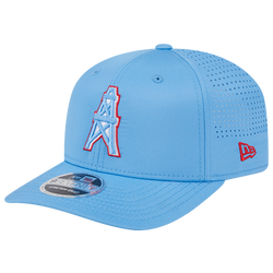 Adult - New Era Oilers Perf 970 Adjustable Cap - Carolina/White