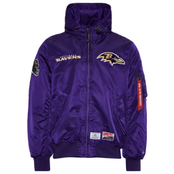 Men's - New Era Ravens Alpha Jacket - Orange/Orange