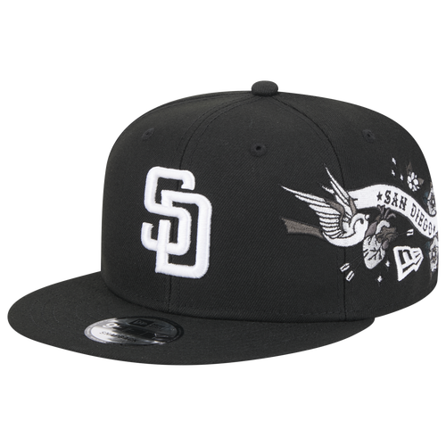 

New Era Mens New Era Padres City Art - Mens Black/White Size One Size