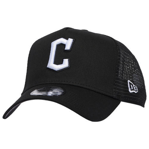 

New Era Mens Cleveland Guardians New Era Guardians A Frame Trucker Cap - Mens Black/White Size One Size