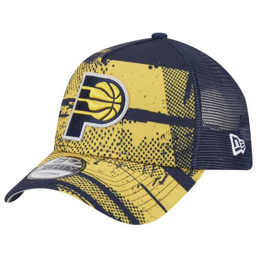 

New Era Mens New Era Pacers A Frame OTC NBA 24 Tip Off Hat - Mens Navy/Yellow Size One Size