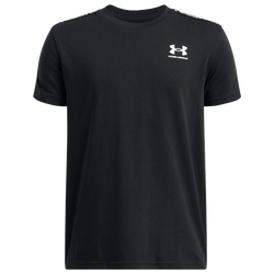 Boys' Grade School - Under Armour Icon Taped Tee - Black/White