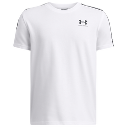 Boys' Grade School - Under Armour Icon Taped Tee - White/Black