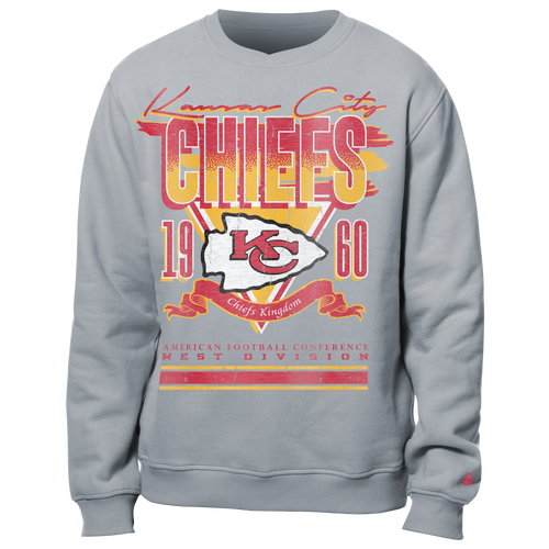 

New Era Mens New Era Chiefs Crew Sweatshirt - Mens Grey/Multi Size S