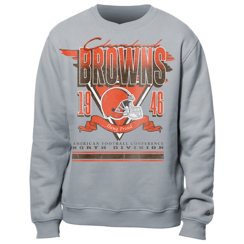 

New Era Mens New Era Browns Fitted Crew Sweatshirt - Mens Multi/Grey Size XL