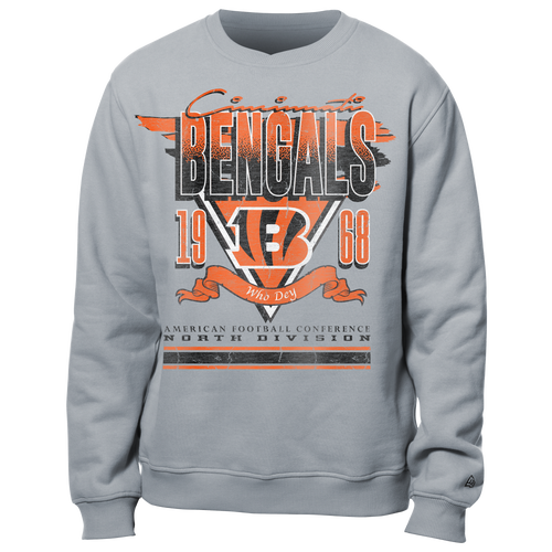 

New Era Mens New Era Bengals Fitted Crew Sweatshirt - Mens Multi/Grey Size M