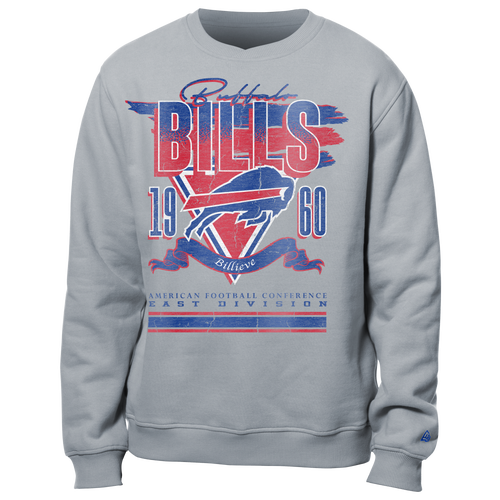 MENS - New Era Bills Fitted Crew Sweatshirt - Grey/Multi