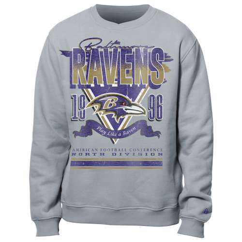 

New Era Mens New Era Ravens Fitted Crew Sweatshirt - Mens Multi/Grey Size S