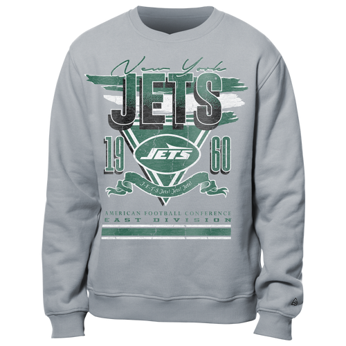 

New Era Mens New Era Jets Crew Sweatshirt - Mens Grey/Multi Size 3XL