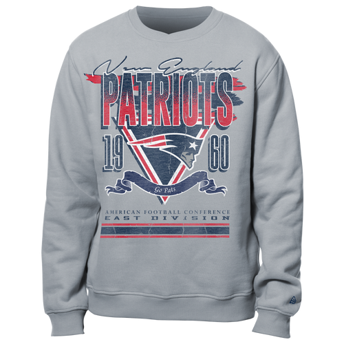 New Era Mens Patriots Crew Sweatshirt Multi Grey Size M