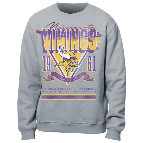 MENS - New Era Vikings Crew Sweatshirt - Grey/Multi