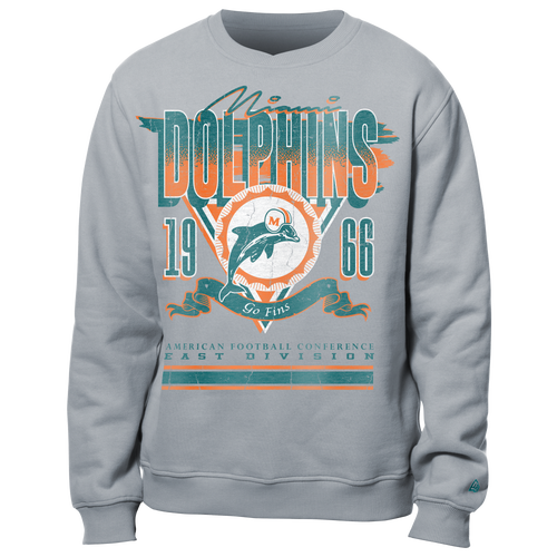 

New Era Mens New Era Dolphins Crew Sweatshirt - Mens Grey/Multi Size L