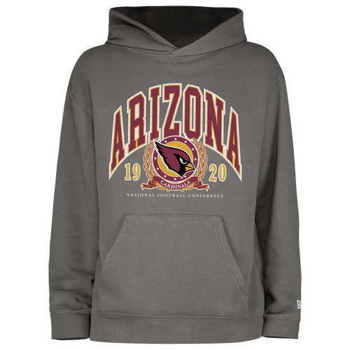 MENS - New Era Arizona Cardinals Fitted Pullover Hoodie - Grey