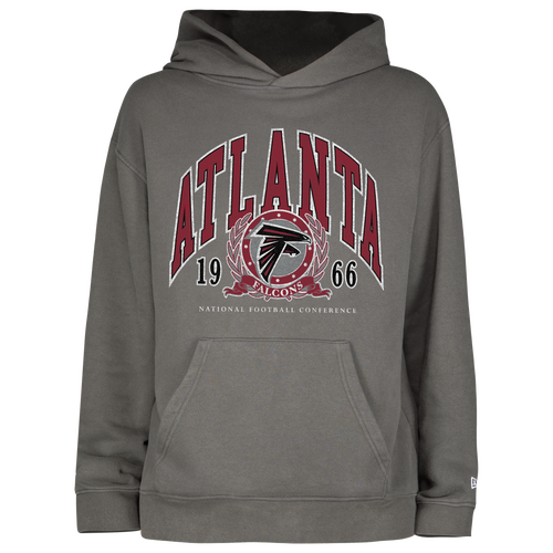 

New Era Mens New Era Falcons Fitted Pullover Hoodie - Mens Grey/Grey Size M