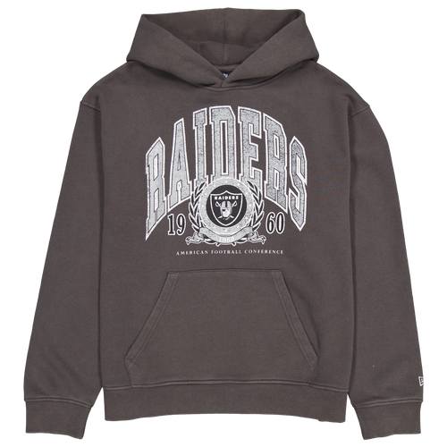 

New Era Mens New Era Raiders Fitted Pullover Hoodie - Mens Grey/Grey Size M